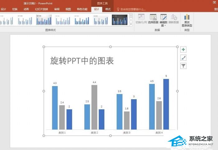 ppt怎么旋转图表