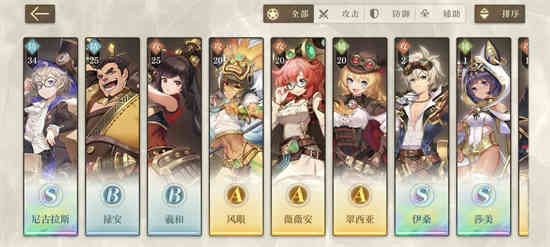 空之要塞启航角色排行