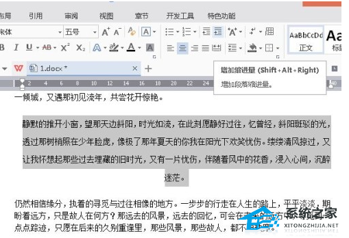 wps里段落