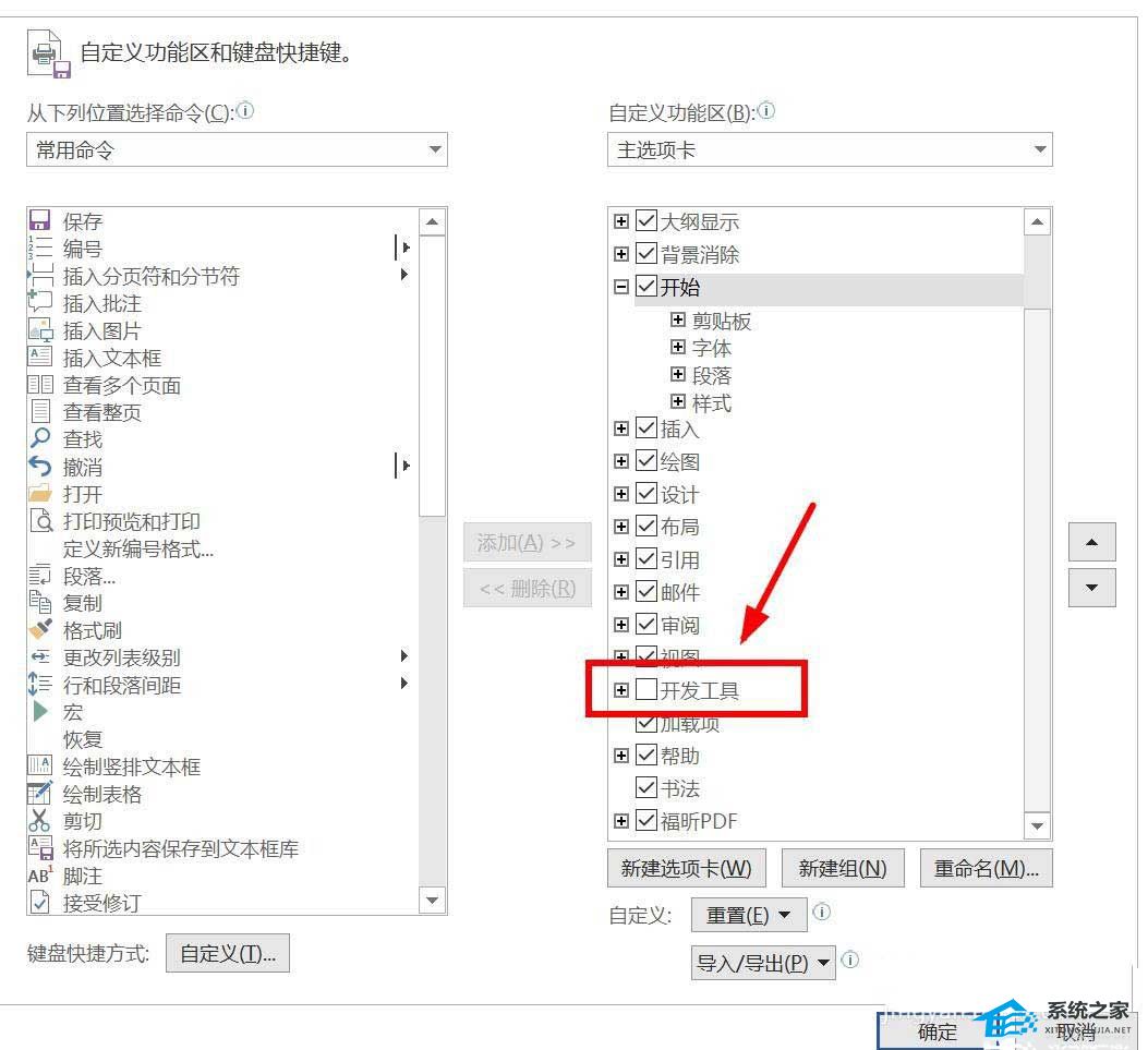 word2019开发工具在哪