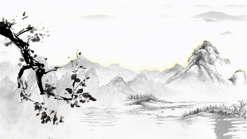 古风梅花水墨ppt
