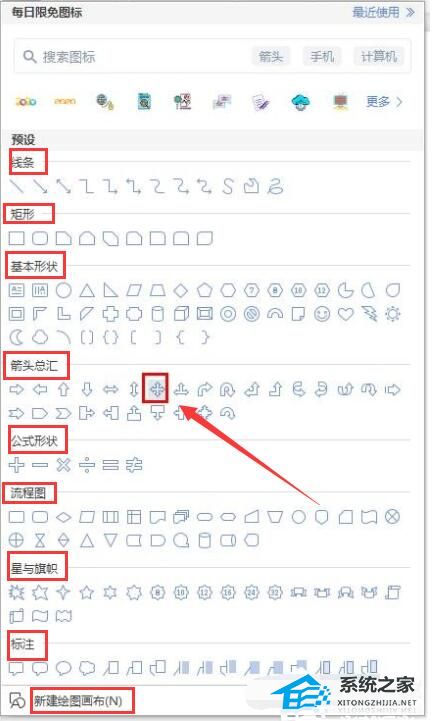 wps流程图怎么画直线不要箭头