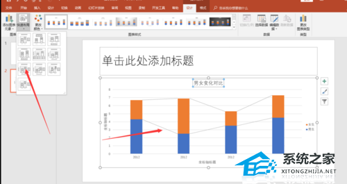 如何在PPT中绘制条形图