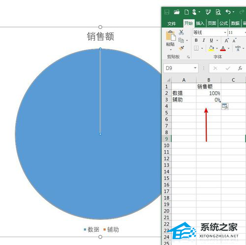 如何制作PPT双层饼图