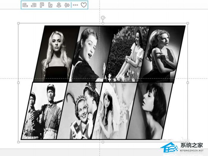 如何将PPT图片变成倾斜版本