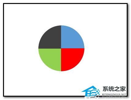 如何在PPT中制作一个圆圈并将其分成几部分进行着色