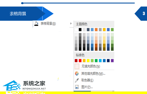 如何设置PPT表格的背景颜色