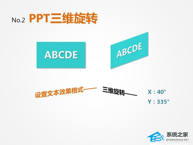 如何在PPT中制作文字斜角效果