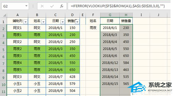 Excel软件Vlookup函数一对多查找方法教程