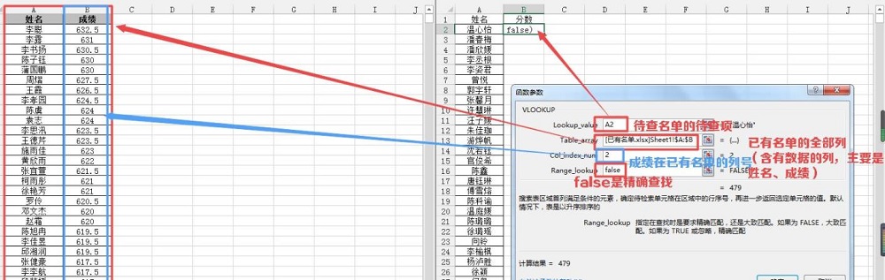 vlookup函数如何匹配两个表中的数据？