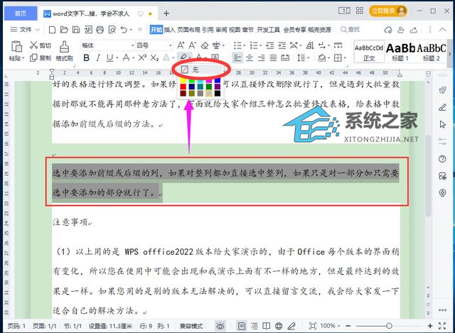 word文字为什么有白底