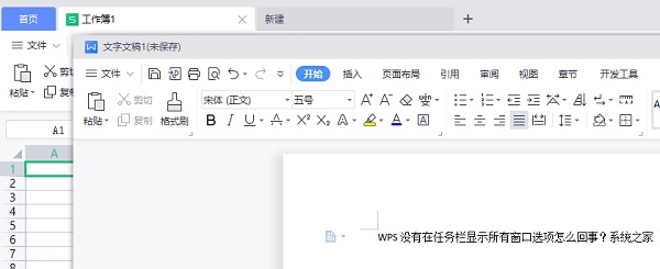 wps在任务栏不显示图标