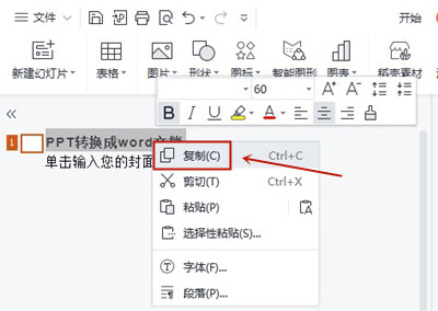 用wps怎么把ppt转换成word