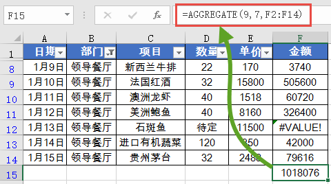 wps最常用的求和函数公式