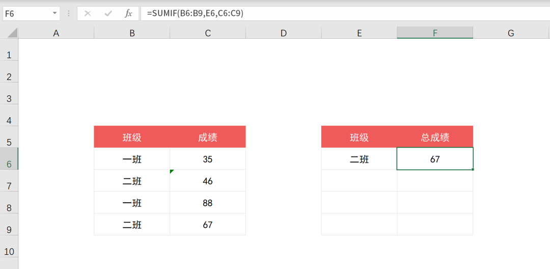 sumif条件求和步骤