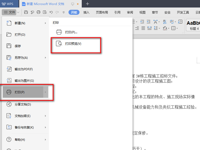 wps打印预览在哪里快捷键