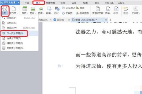 wps怎么设置不同的页眉形状
