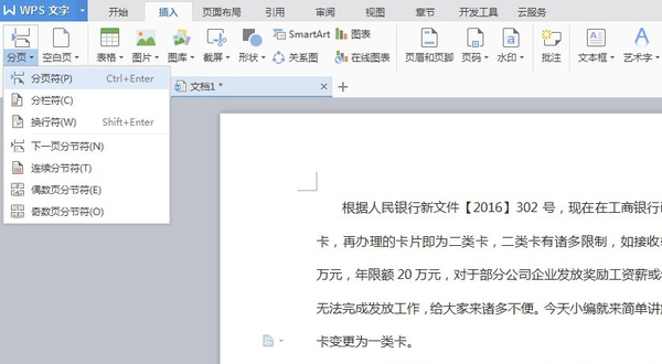 wps里面显示分页符号