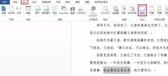 word里面怎么插批注