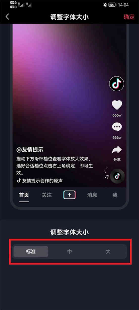 抖音屏幕字体怎么调大小