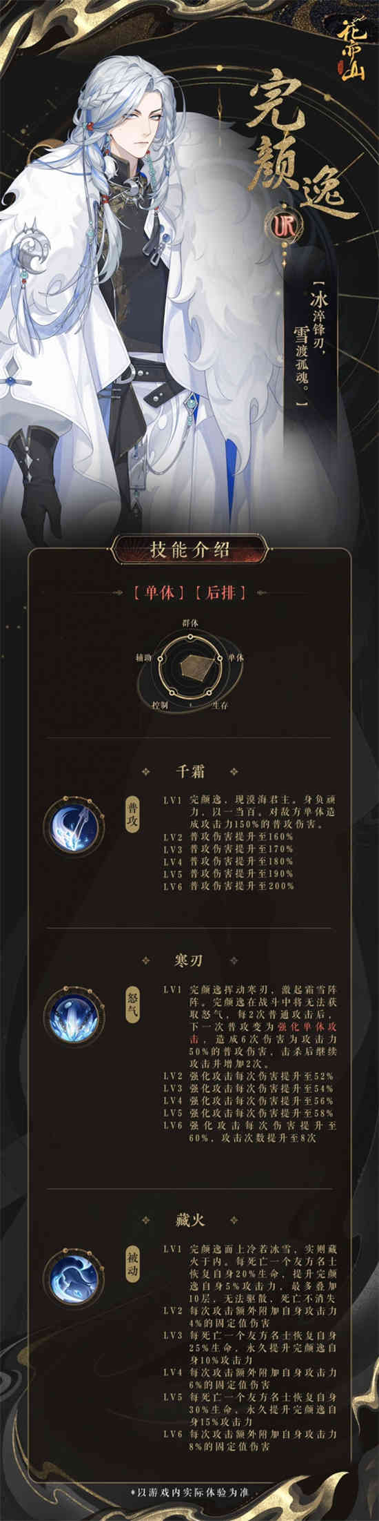 花亦山心之月阵容推荐