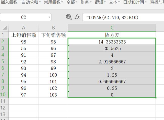 用excel求协方差矩阵