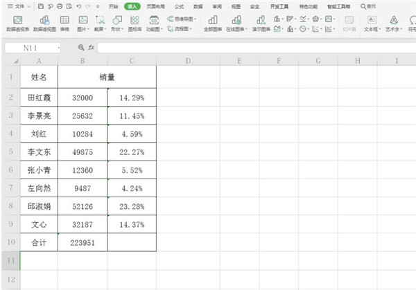 excel制作圆环图表 库存