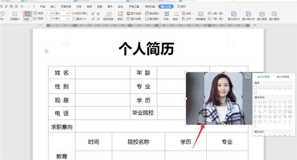 word弄简历