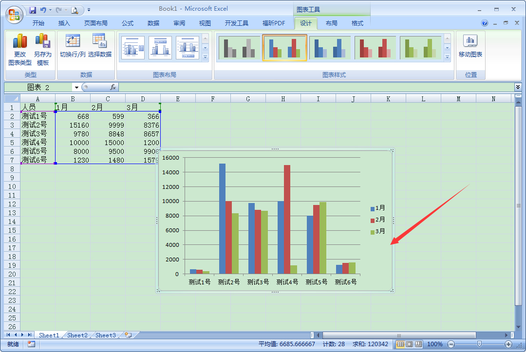 excel2007制作柱状图的方法步骤图