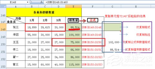 选择性粘贴的用法