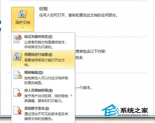 word文档加密的操作方法是