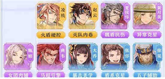 三国志幻想大陆阵容排行9月
