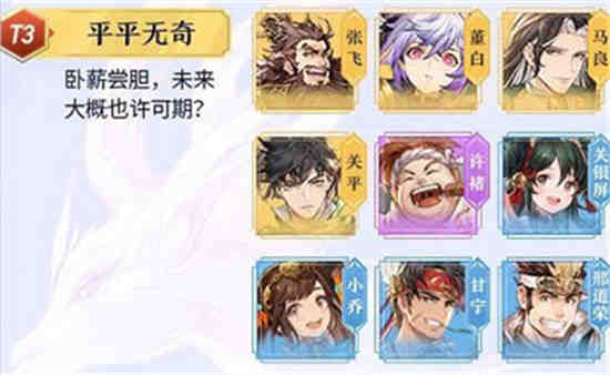 三国志幻想大陆阵容排行9月