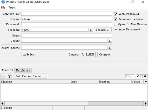 winbox无法进去管理解决方法