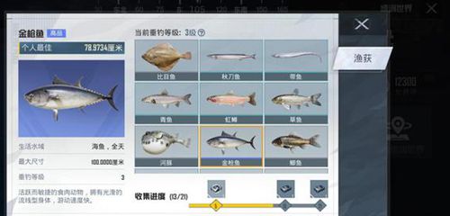和平精英绿洲世界钓鱼图鉴